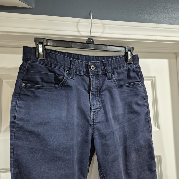Prana Pants Mens 31x32 Blue Bridger Slim Taper Jean Organic Cotton Work *Flaws - Picture 3 of 15